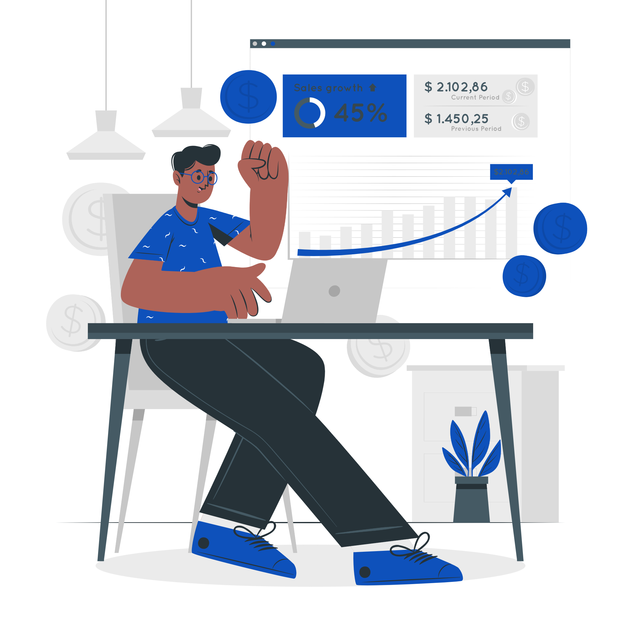 إدارة الحسابات عن بُعد وتقديم تقارير أسبوعية وشهرية